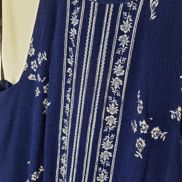 Lulu's Mediterranean Sea Navy Blue Halter Dress - Picture 13 of 14